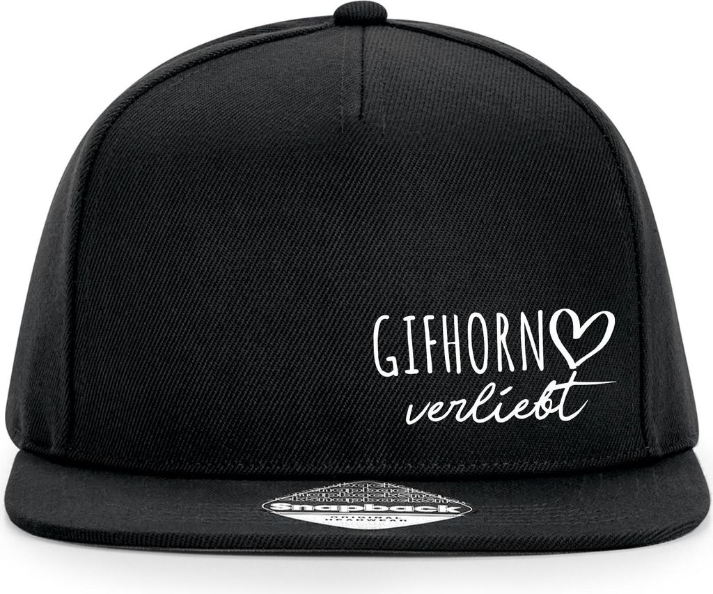 Huuraa Cappy Mütze Gifhorn verliebt Black Polyester Snapback Kappe Geschenkidee