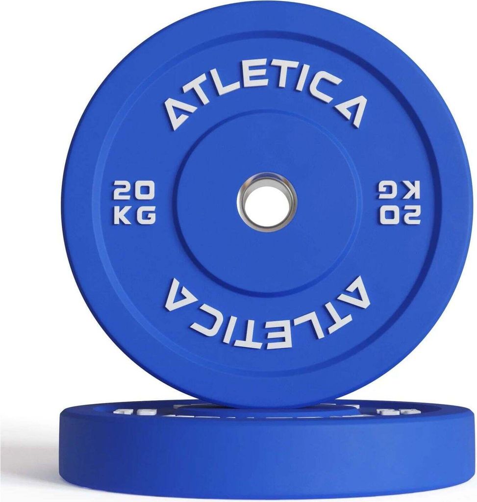 ATLETICA Color Bumper Plates | 2 x 20kg | Paarweise | Ø 50 mm Edelstahlring