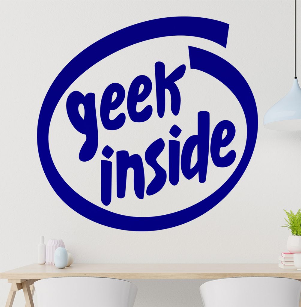 geek inside Wandtattoo in 6 Größen - Wandaufkleber Wall Sticker - Dekoration, Küche, Wohnzimmer, Schlafzimmer, Badezimmer