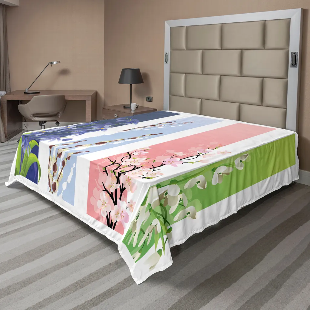 Lenzuolo Fiori ABAKUHAUS 266x260 | Microfibra Morbida Non Stira Multicolore
