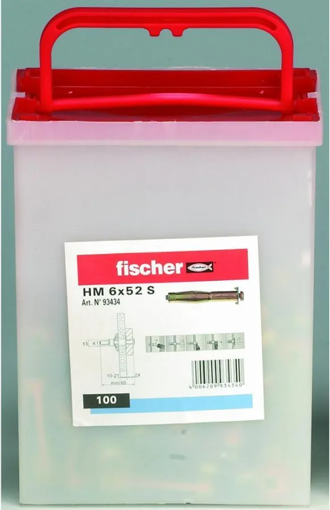 Fixation Haute Résistance Fdd 5x37 Fischer en Acier pour Mur Creux