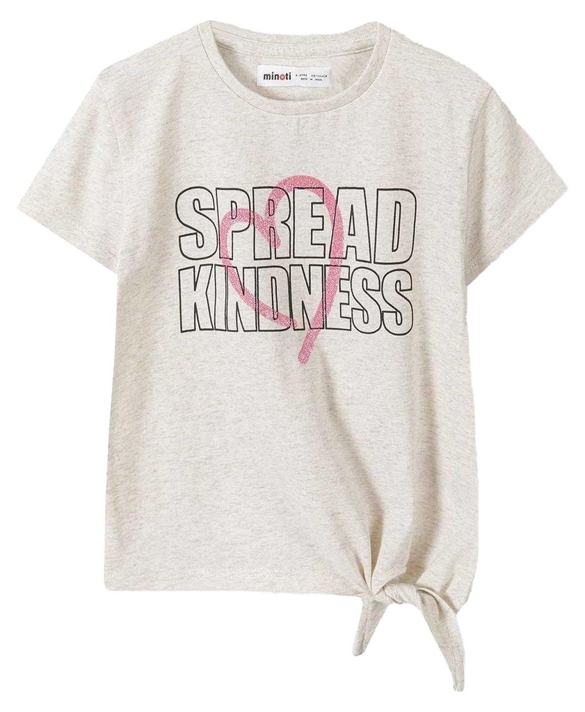 Minoti - T-Shirt für Mädchen, Vorne gebunden MN375 (134) (Beige)