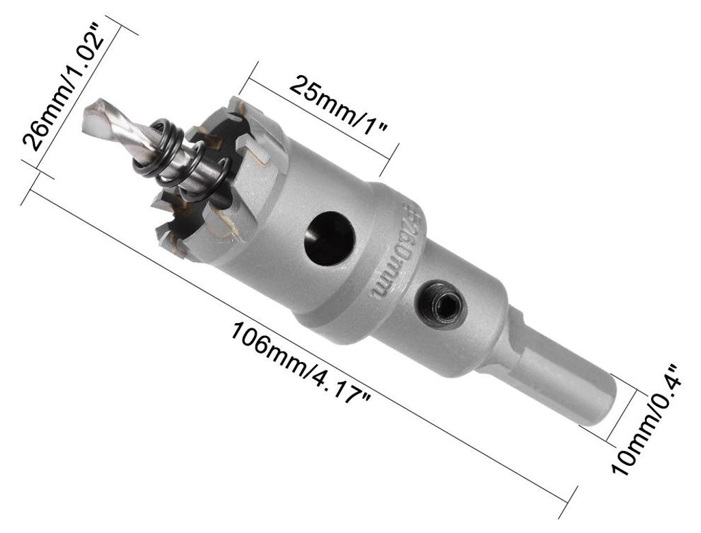 Hartmetall Lochschneider, Lochs?gen fš¹r 5mm Edelstahlblech Metall 26mm