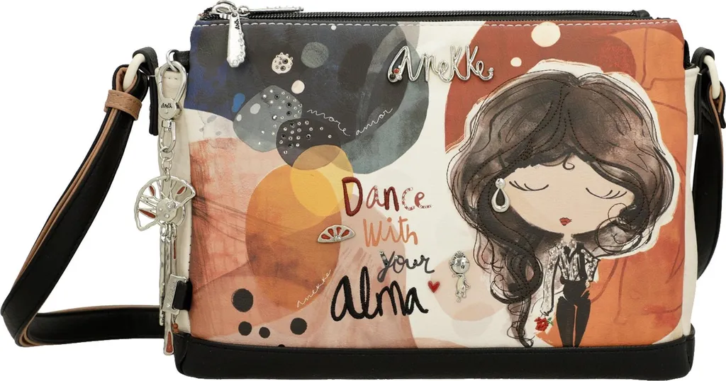 Borsa Anekke Alma Tracolla 3 Scomparti - Praticità e Colore Multicolor