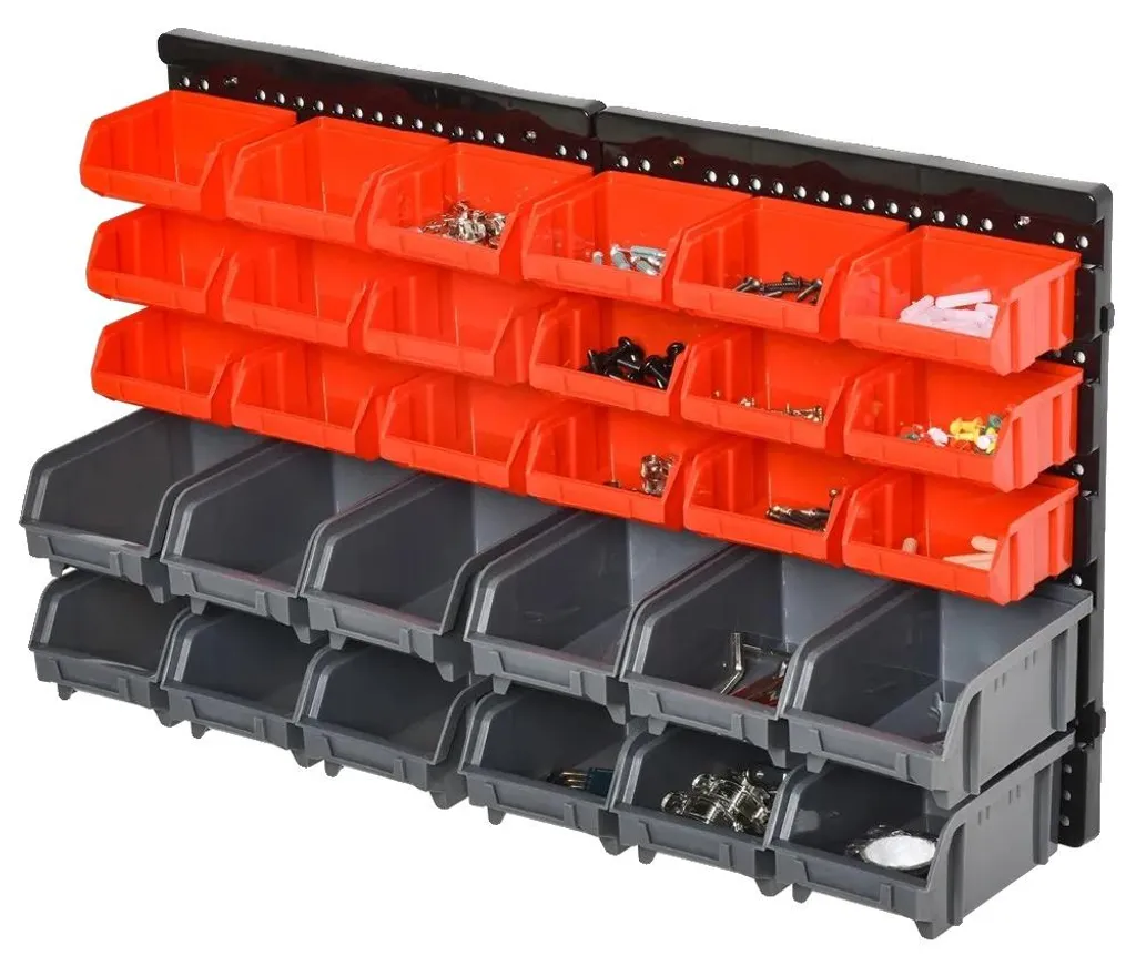 Boîte de rangement 12 compartiments modulables en plastique informatique