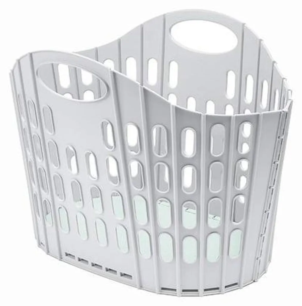 Panier à linge pliable 38 L gris foncé avec poignées confort et gain de place