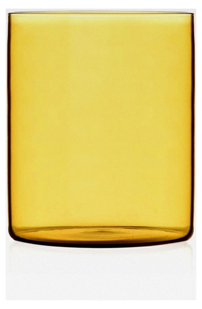 Wasserglas gelb | Kollektion Cilindro Extra Light | 43 cl | Borosilikatglas | handgefertigt