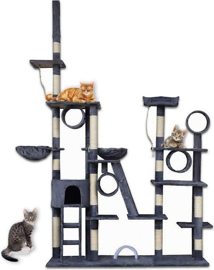 Bituxx XXL Katzenspielplatz Dunkelgrau MS-17037