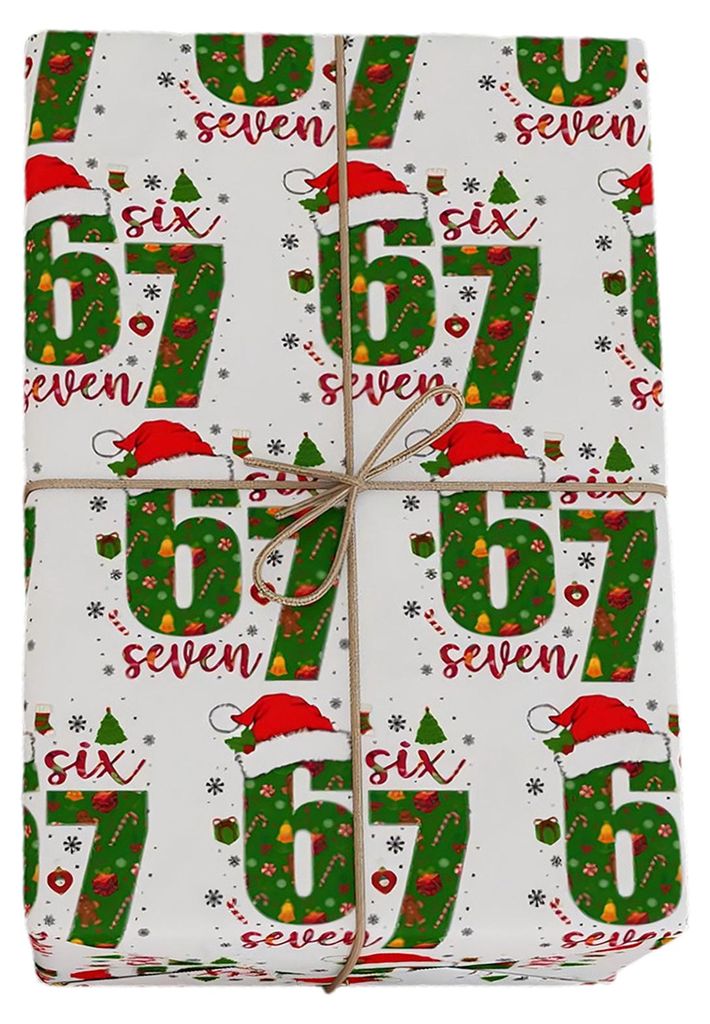 67 Weihnachtsgeschenkpapier Lustiges 6 7 Meme Weihnachtsgeschenkpapier Weihnachtsmann Sechs Sieben Festliches Geschenkpapier für Teenager Weihnach...