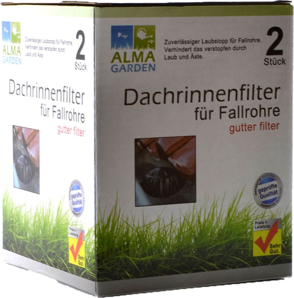 Alma Garden 2x Dachrinnenfilter für Fallrohre, Produktbild 