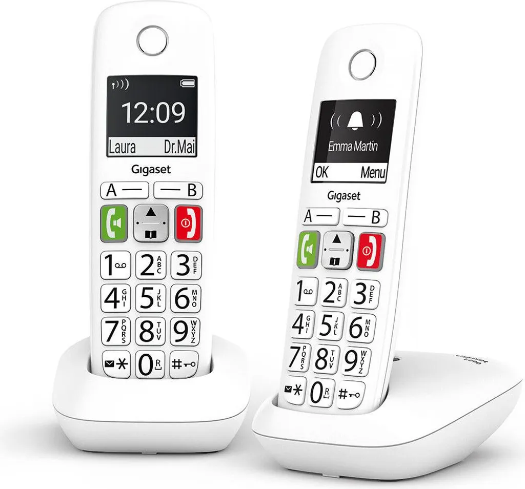 Téléphone Sans Fil Gigaset E290 Duo Blanc Idéal pour Maison et Télétravail