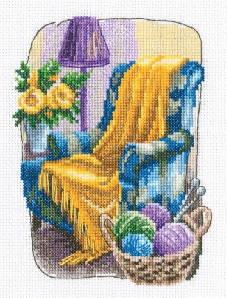 RTO Kreuzstich Set "Großmutters alter Garten", Zählmuster, 12,5x17,5cm C349