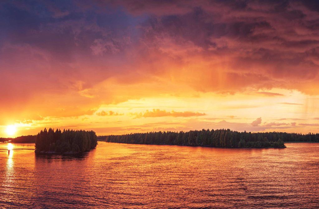 hansepuzzle 26107 - Abenddämmerung Puzzle, 500 Teile, Natur, 46,0 x 30,0cm mit hochwertiger Aufbewahrung, Kartonbox und wiederverschließbarem Beutel