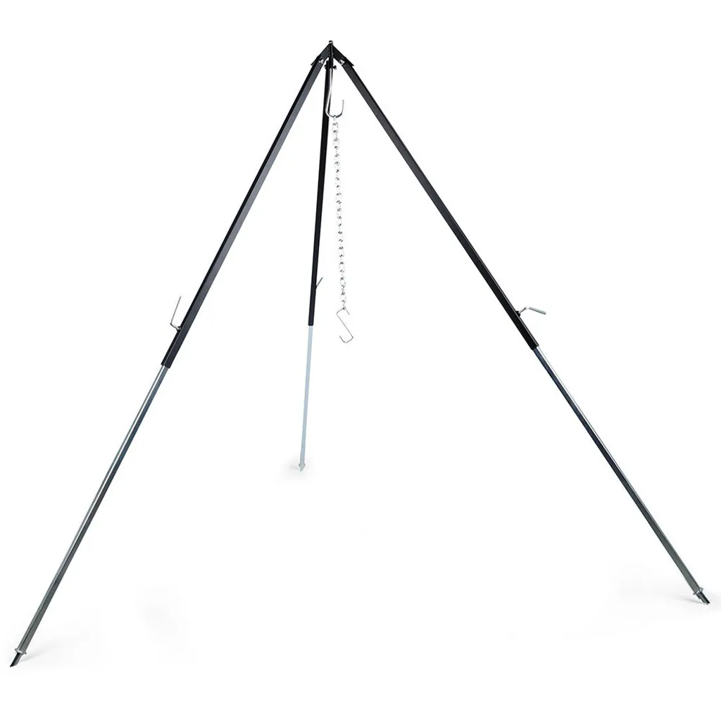 Trépied Barbecue Anti-basculement 150 cm Réglable Progarden pour Jardin