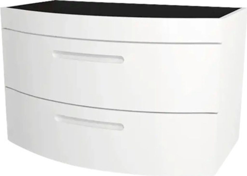 Waschtischunterschrank Devo Vena 2.0 BxHxT 80x50x38 cm arctic white hochglanz Griff eingefräst
