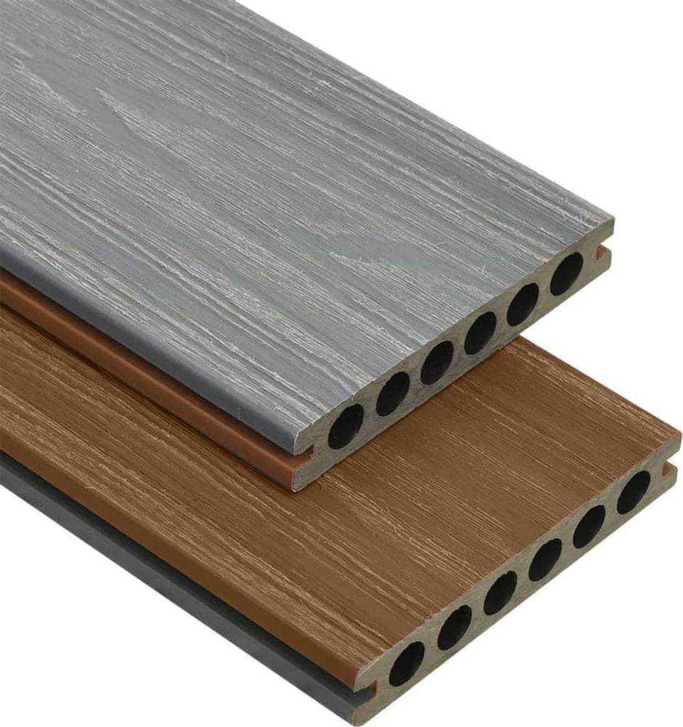 vidaXL WPC Terrassendielen mit Zubehör Braun und Grau 26 m² 2,2 m