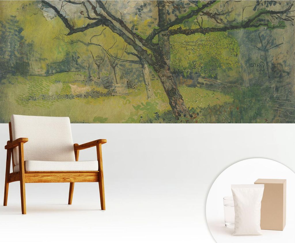 Fototapete - 250x104 cm - Tapete - Wandtapete - Wandbilder - Dekofolie - Tapete Folie - Wand - Dekoration - Wohnzimmer - Grüne Landschaft