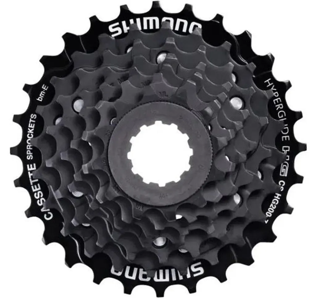 Cassette Shimano HG200 7V 12-28T Technologie Hyperglide Noir Acier