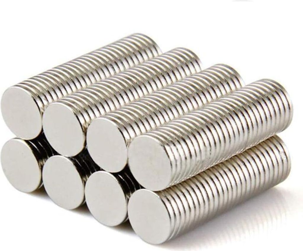 100 Stück Mini-Magnete (8 x 1 mm) für Magnettafeln, Whiteboards, Kreidetafeln, Pinnwände und Kühlschränke.