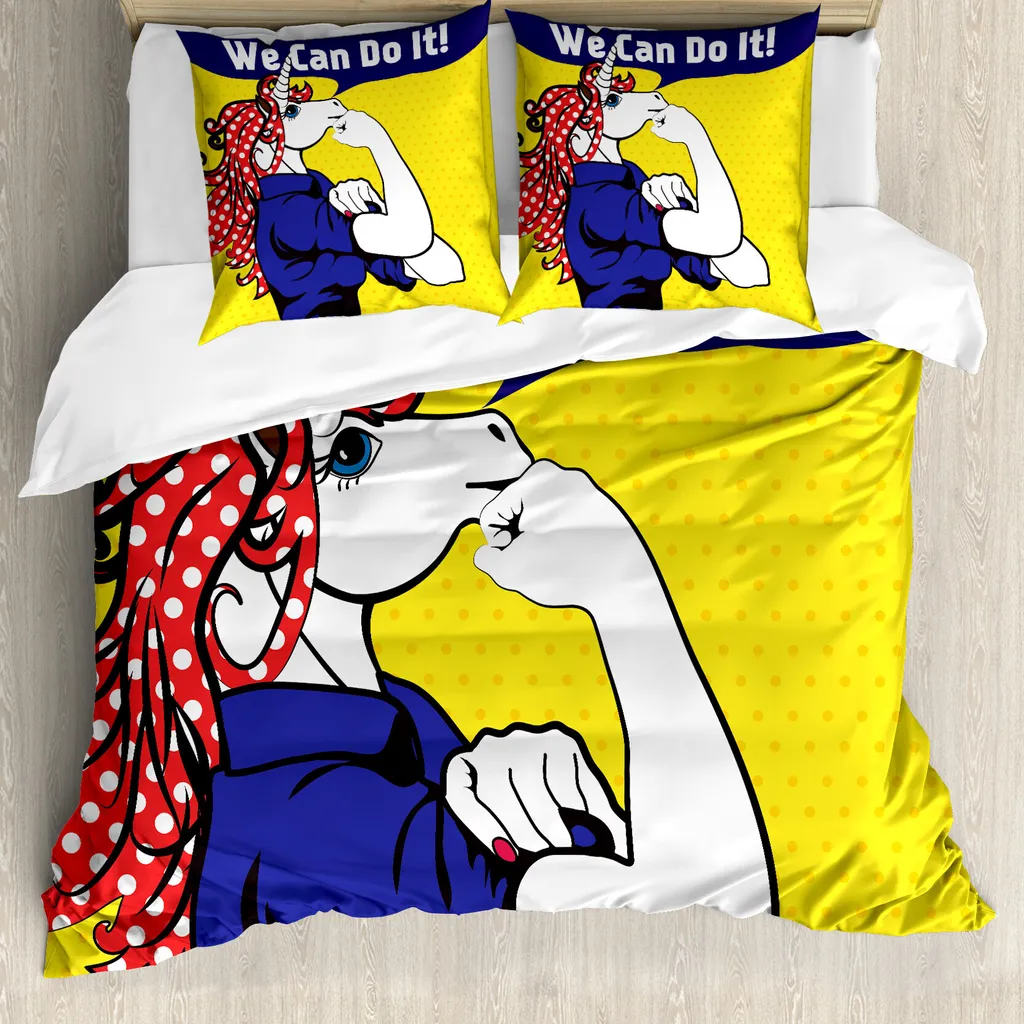 Set Letto Unicorno 'We Can Do It' ABAKUHAUS Matrimoniale
