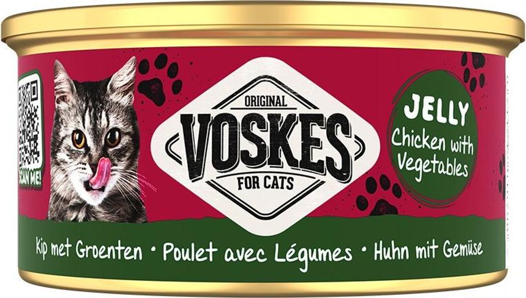 Voskes Katzennassfutter Huhn & Gemüse 85g