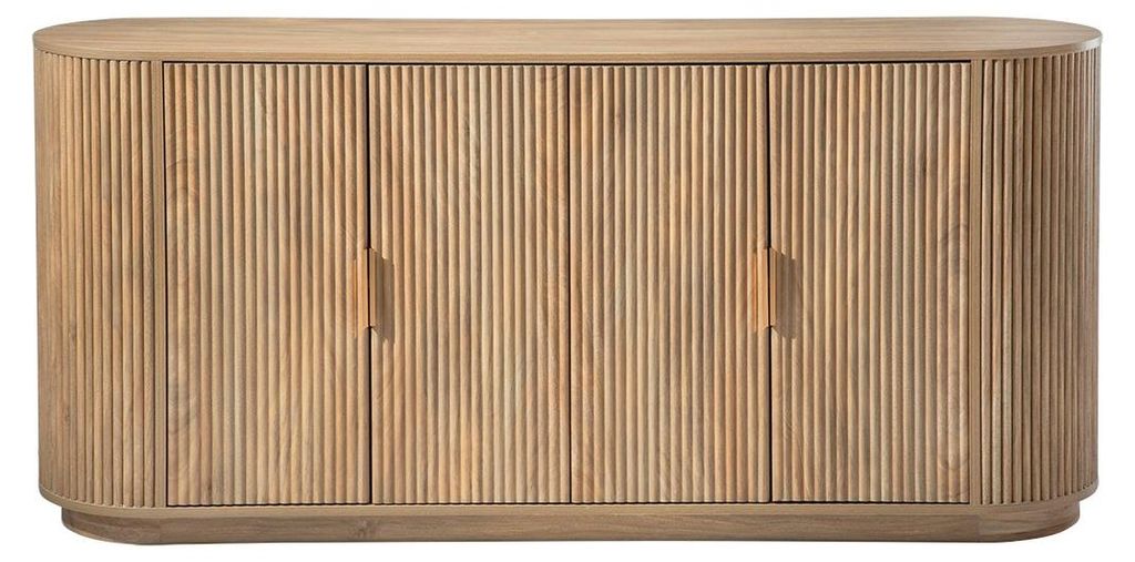 CALICOSY - Dressoir 4 deuren in eikenlook en fronten met Productafbeelding 