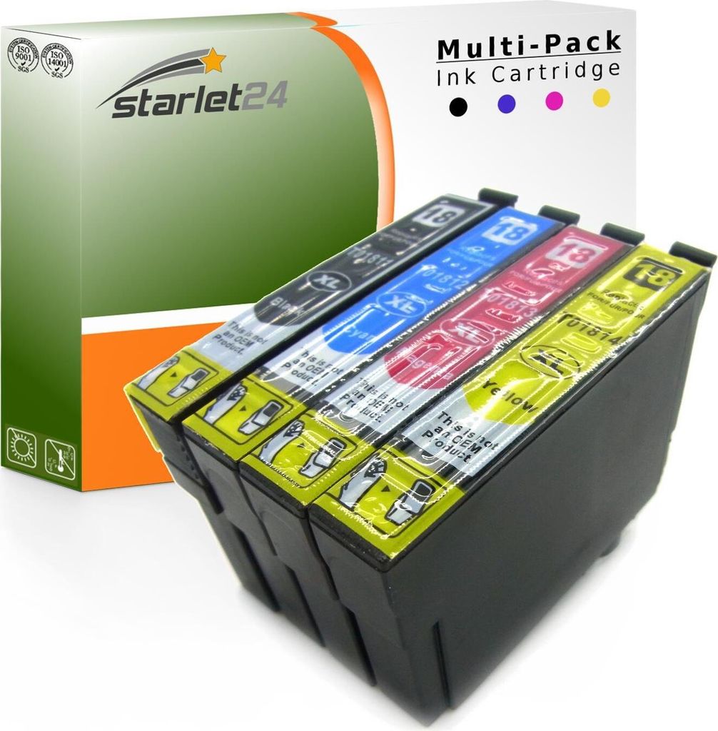 D&C Tintenpatronen Set für Epson ersetzt T181x-10