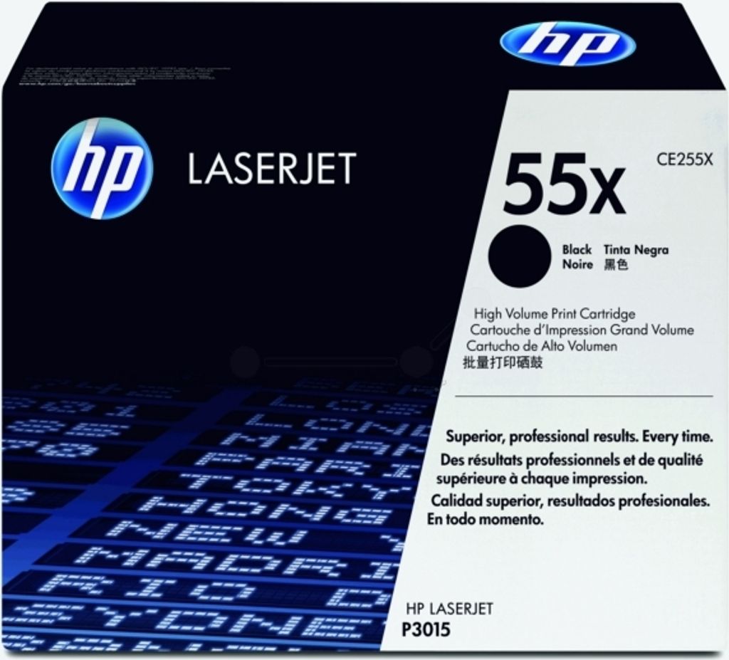 HP Original Tonerkartusche CE255JC 55J Schwarz mit hoher Kapazität für LaserJet P3015 und M525