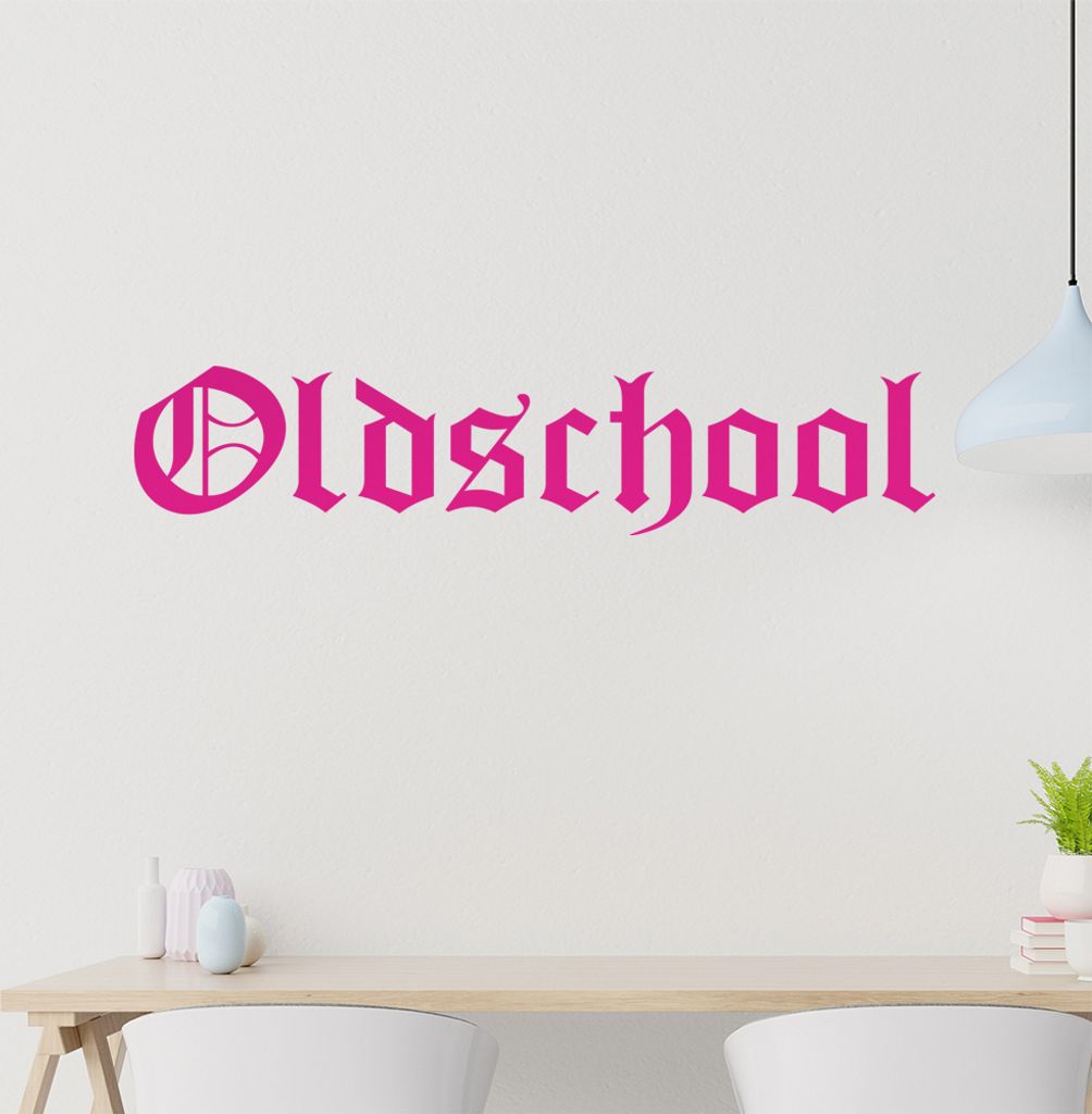 Oldschool Wandtattoo in 6 Größen - Wandaufkleber Wall Sticker - Dekoration, Küche, Wohnzimmer, Schlafzimmer, Badezimmer