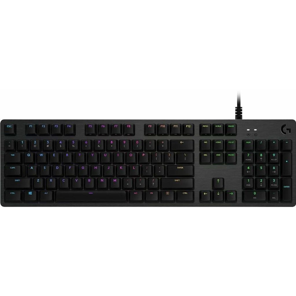 Logitech Gaming G512 - Tastatur - Hintergrundbeleuchtung - USB - US International - Tastenschalter: GX Red Linear - Kohle