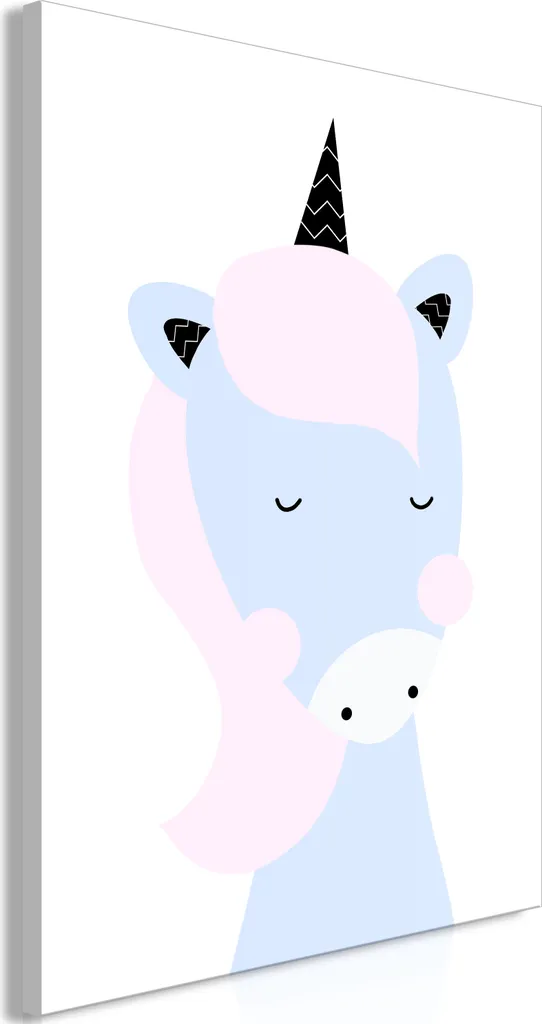 Quadro su Tela Dolce Unicorno 60x90 cm | Arredo Cameretta Bimbi e-A-0144-b-a