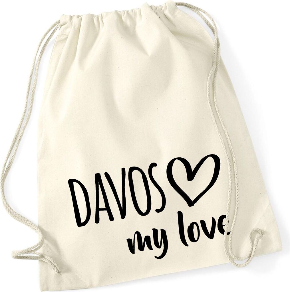 Huuraa Turnbeutel Davos my love 12 Liter Natural Baumwolle Produktbild 