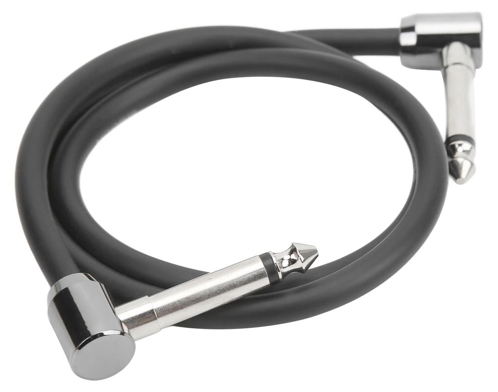 Gitarren-Patchkabel aus Metall, rechtwinklig, Verbindungskabel für Gitarren-Effektpedale zum Spielen