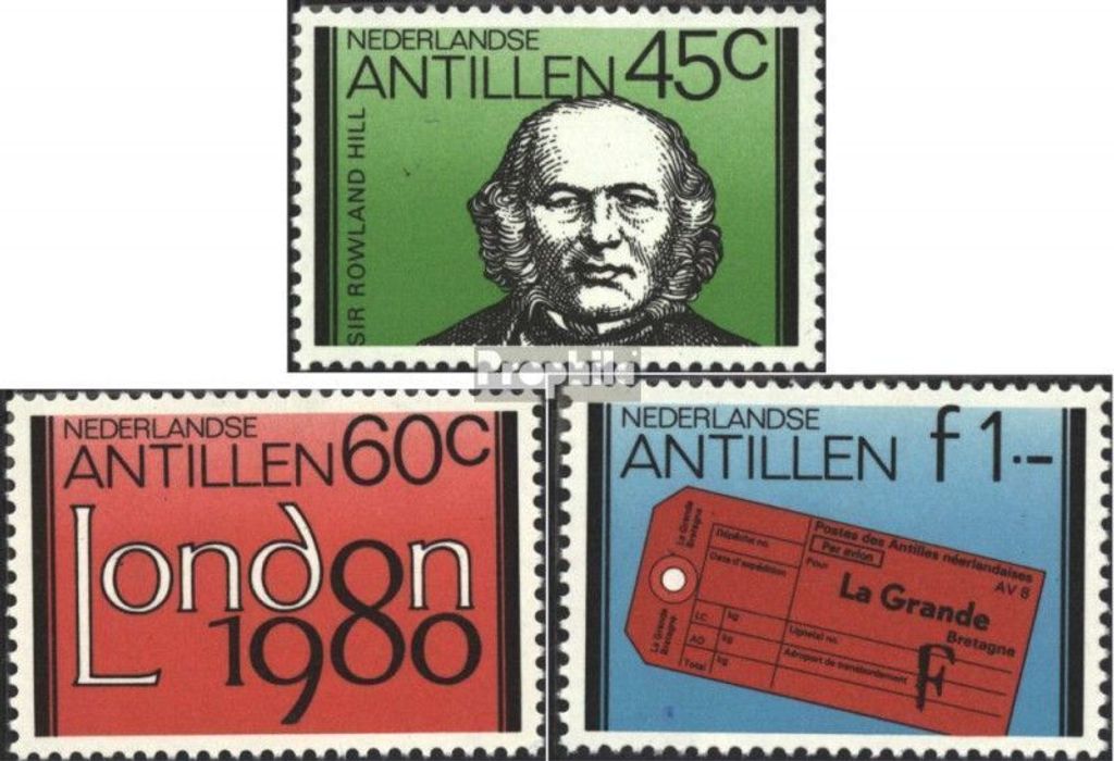 Briefmarken Niederländische Antillen 1980 Mi 419-421 (kompl.Ausg.) postfrisch LONDON