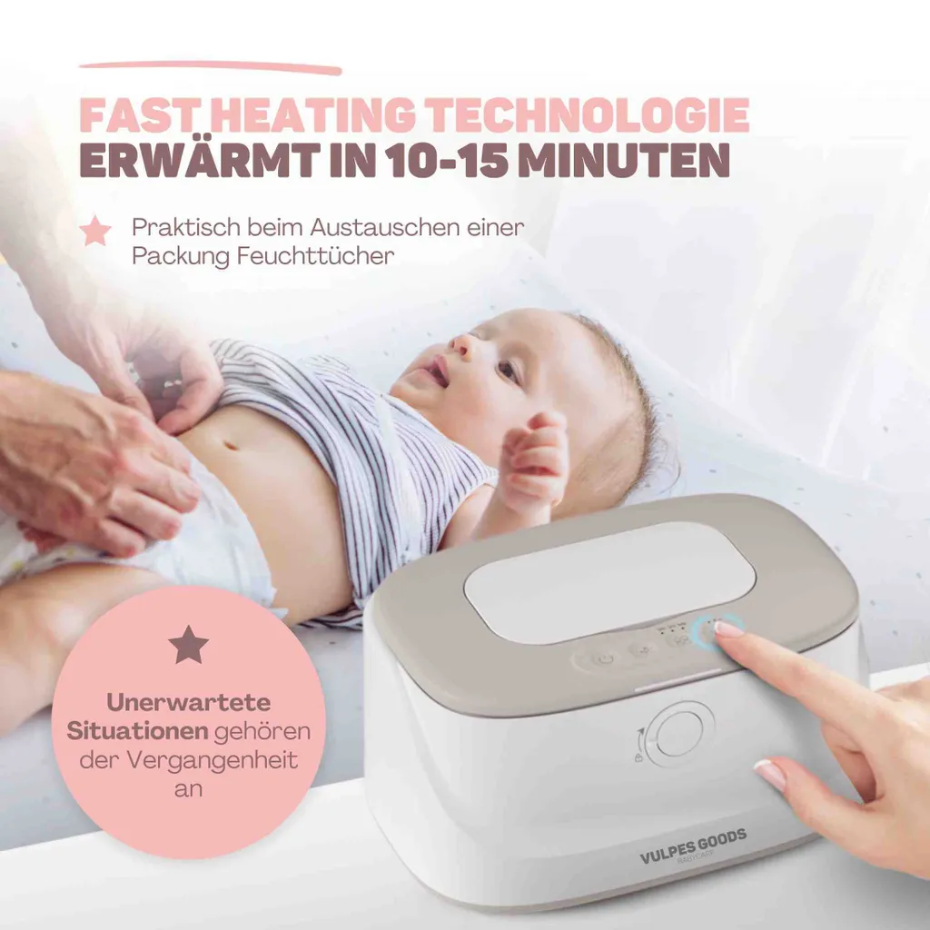 Boîte Chauffe-lingettes Bébé à Température Constante et Veilleuse