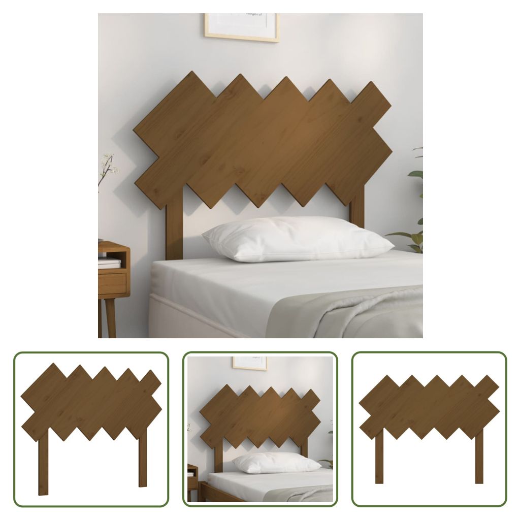 The Living Store Kopfteil Honigbraun 104x3x80,5 cm Produktbild 