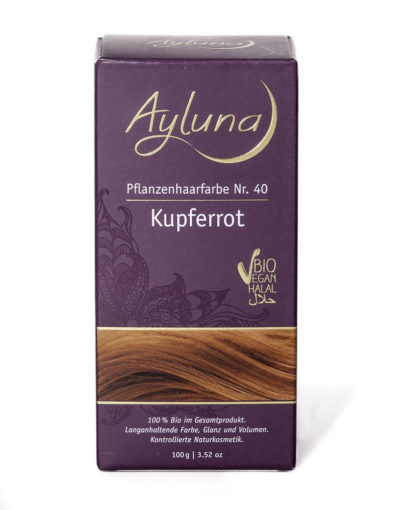 Ayluna Pflanzenhaarfarbe Kupferrot Nr. 40 Bio 100g