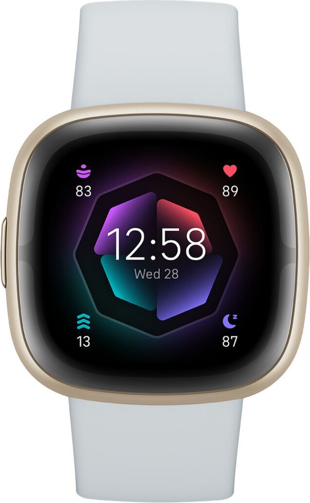 Fitbit Smartwatch Sense 2 Blue Mist Soft Gold (FB521GLBM) Image du produit 