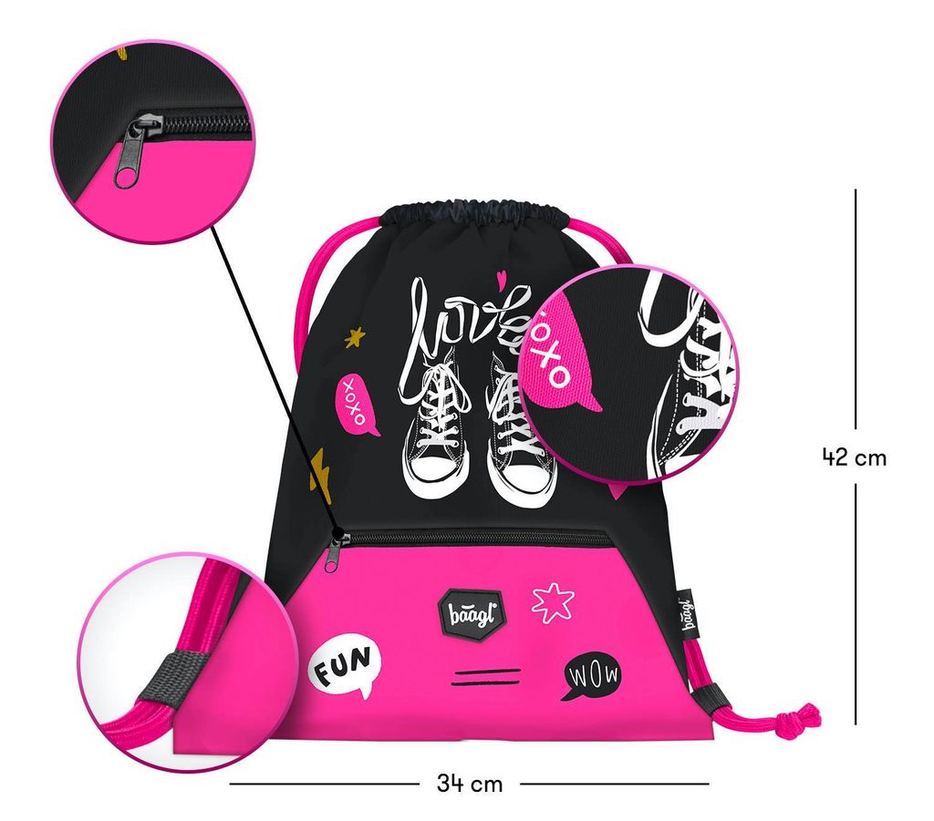 Baagl Schulrucksack Set Mädchen 3 Teilig - Schultasche ab Produktbild 12