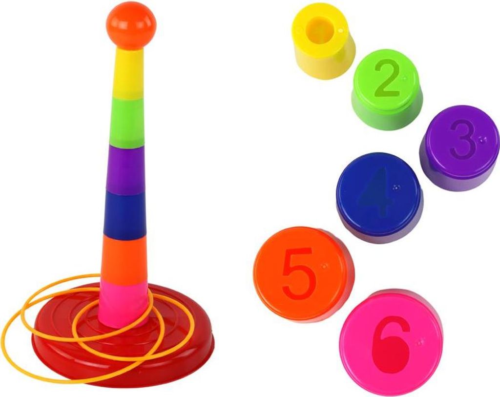 Zielwerfen Spiel Rim Cups Unterschiedlicher Schwierigkeitsgrad