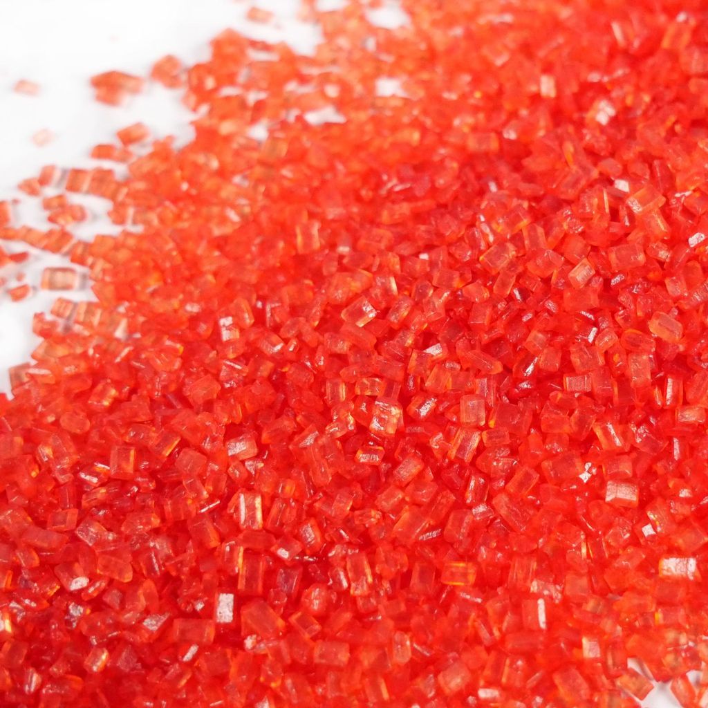 Streuselheld Kristallrot 80g Essbare festliche Zuckerdekoration für Plätzchen, Torten & Gebäck