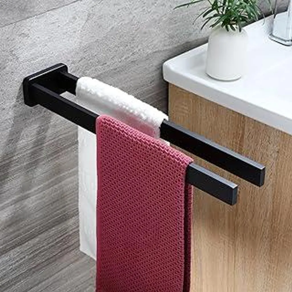 Portasciugamani Per Termosifone - 50 Cm, 6 Ganci, Acciaio Inox, Senza