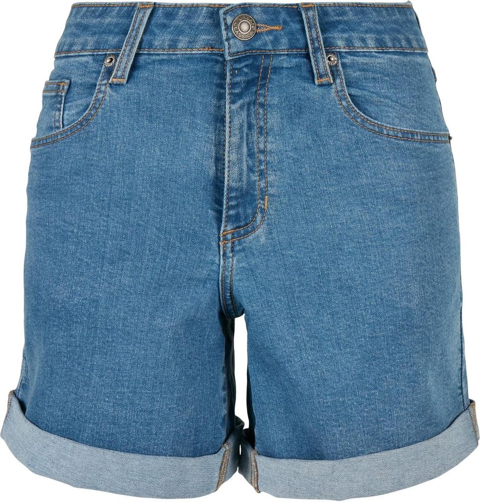 Organic Stretch Denim 5 Pocket Shorts Clearblue washed 31