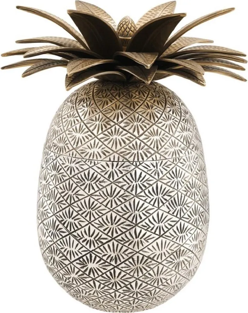 Accessoire Déco Ananas Argent pour Centre de Table et Rangement Chic
