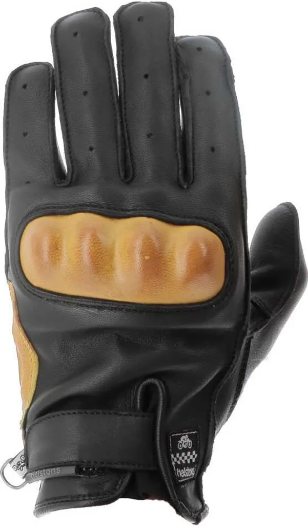 Gants Helstons Roko Noir en cuir de chèvre - Confort et Coque rigide