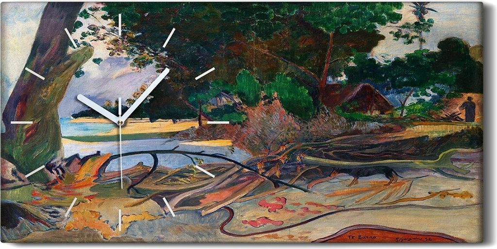Leinwand Wanduhr Wandkunst Uhr Geräuschlos Kunstdruck 60x30 Te baruo - weiße Hände