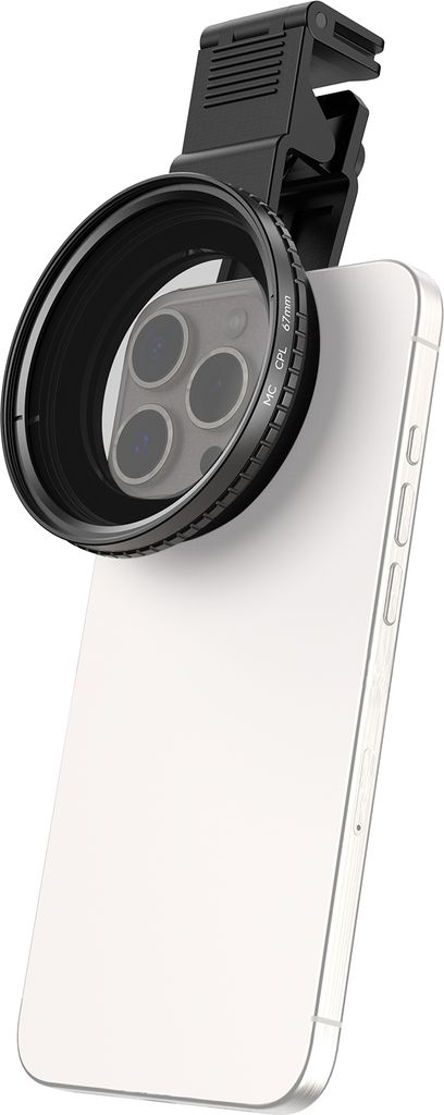 67-mm-CPL-Filter fuer Telefonkameraobjektiv, Zirkularpolarisator, Zirkularpolarisationslinsenfilter mit Telefonfilterclip, Tragetasche, Ersatz fuer...