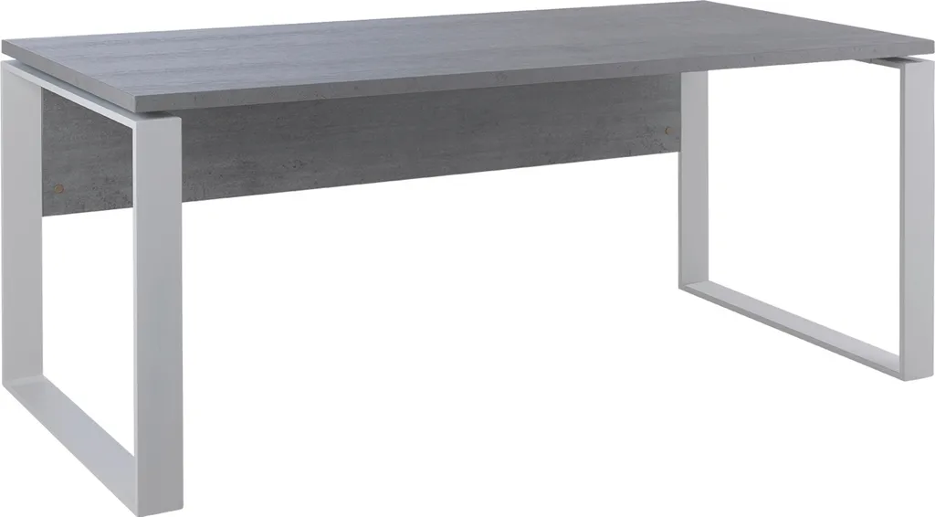 Bureau Stable 170x80 cm Béton et Blanc : Finissez-en avec le Manque d'Espace
