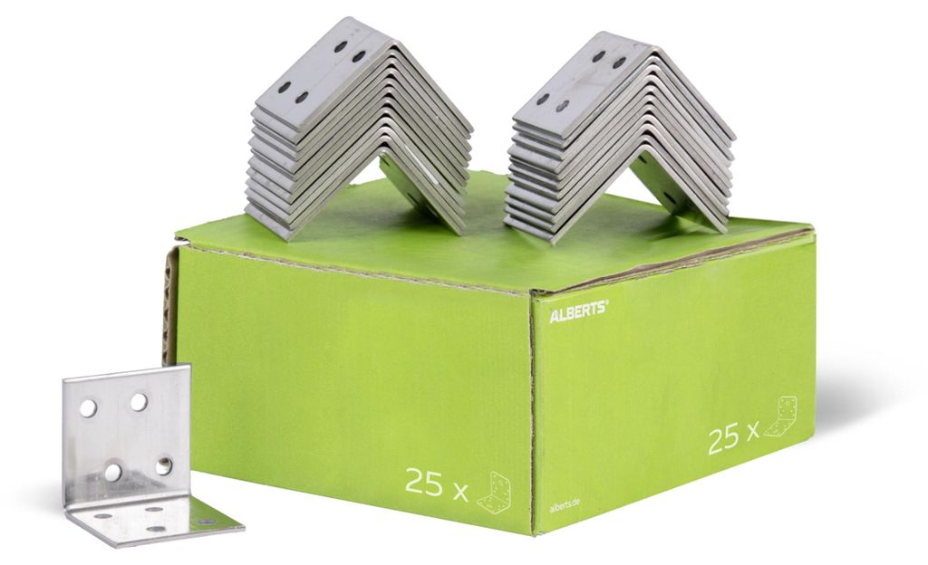 Alberts Winkelverbinder | Edelstahl | 40 x 40 x 40 mm | Produktbild 