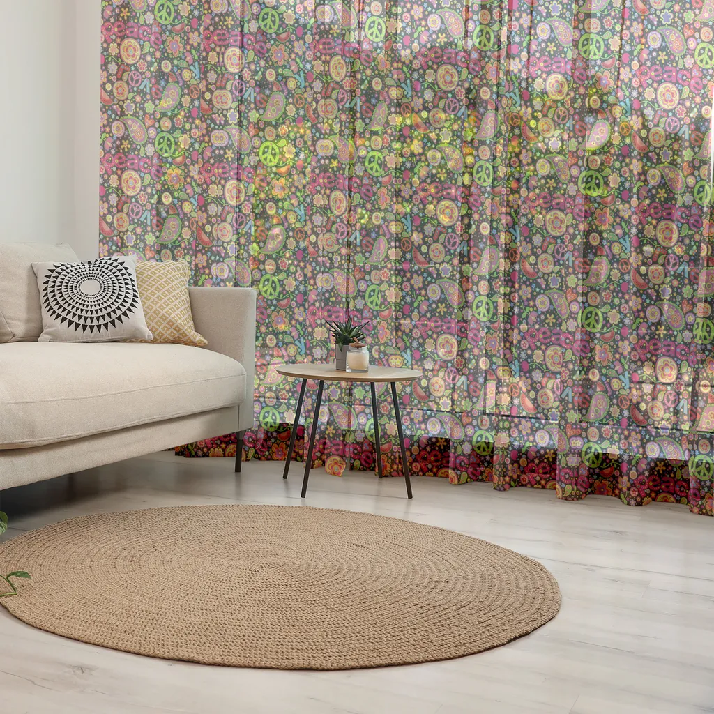 Arazzo ABAKUHAUS Paisley 274x274 - Telo Arredo Satin per Soggiorno - 5